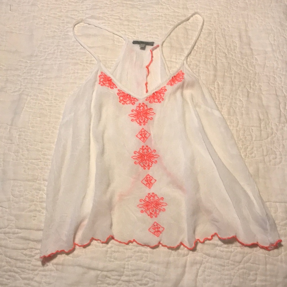 Flowy embroidered tank